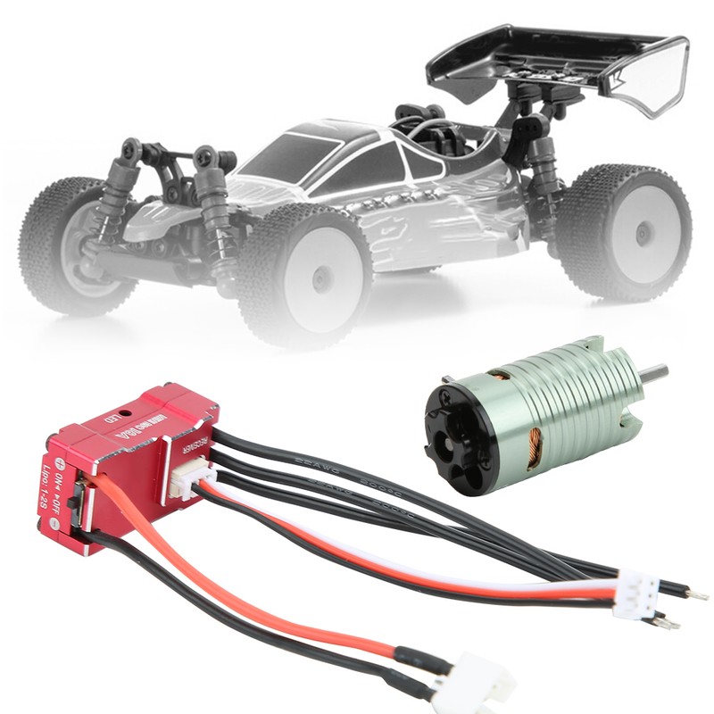 1410 Brushless Motor 18A Red ESC Set RC Car Replacement