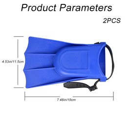 2 Pcs Swim Fins Adjustable Swimming Flippers Professional Snorkel Fins for Kid of Shoe Sizes 6.5-11.5