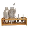 Cocktail Set with Wood Stand 13-Piece