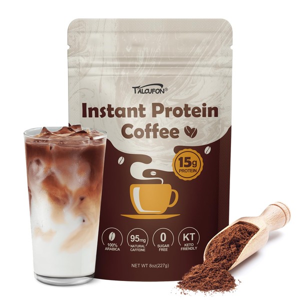 TALCUFON Premium Protein Coffee, Just Whey Protein & 100% Arabica