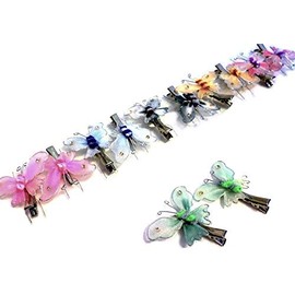 Colorful Hair Clips & Barrettes - 36 Pieces (Butterfly Hair Clips)
