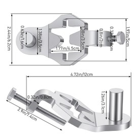 Afcabakila T-Post Gate Hinge Pins, Heavy Duty Gate Hanger,5/8 Inch, 2 Pack, for Farm Garden and Backyard Gates, Easy to Install