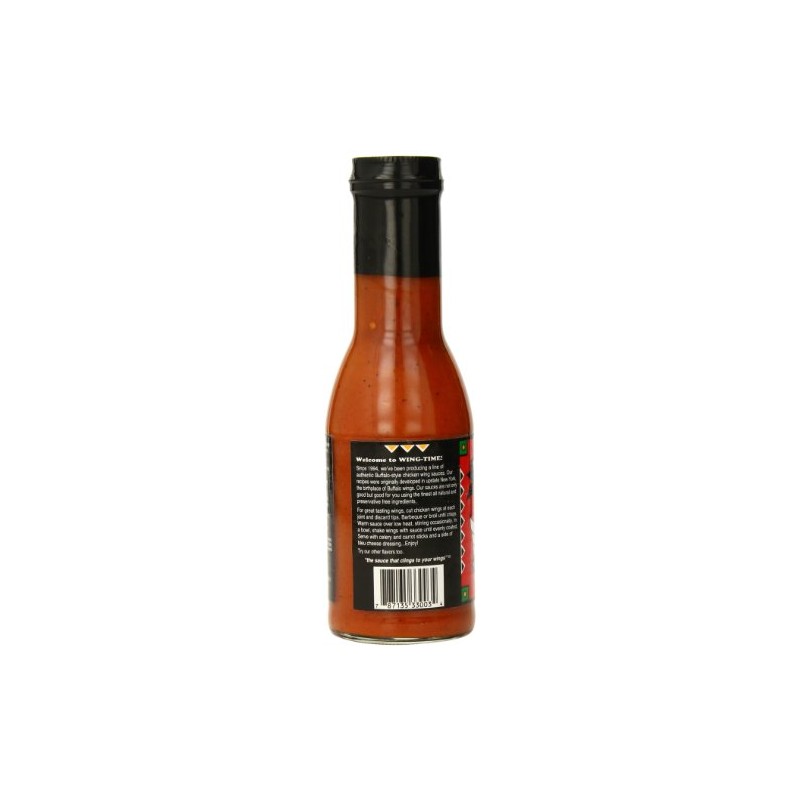 Wing Time Buffalo Wing Sauce, Hot, 13 Ounce