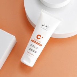 PFC Cosmetics Gesichtsreinigungsgel mit Vitamin C, 75 ml, Make-up-Entferner und Feuchtigkeitsspendend, Multi-Zonen-Reiniger (Gesicht, Augen und Lippen), sehr weich, aufhellend, Anti-Aging, Antioxidans