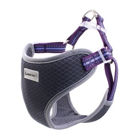 KRUZ PET Step-in Chest Dog Harness - Heavy Duty, Reflective, Ultra Soft Mesh for for Small and Medium Dog Breeds - (Gray/Large)