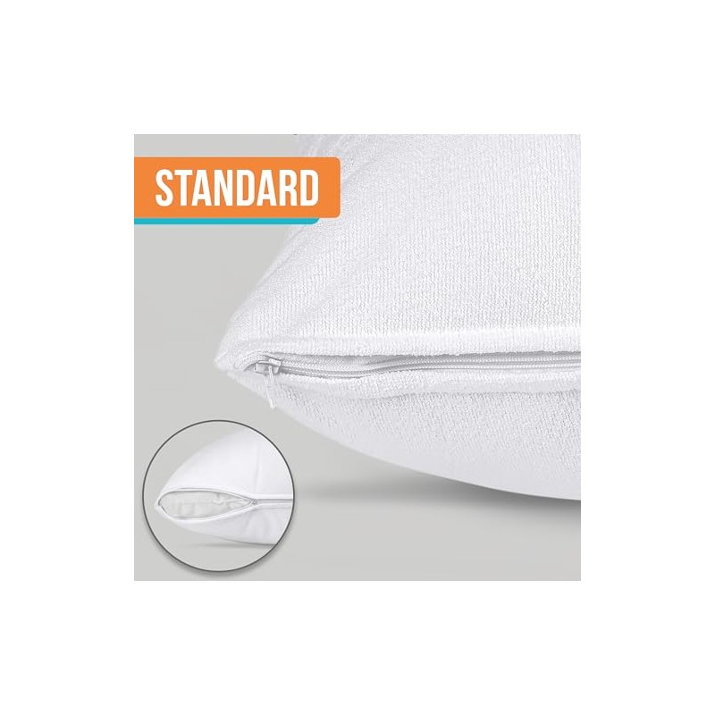 Utopia Bedding Set of 12 Waterproof Pillow Protectors with Zipper