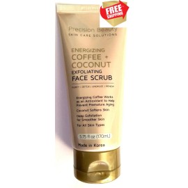 PRECISION BEAUTY * ENERGIZING *COFFEE + COCONUT* EXFOLIATING FACE SCRUB 5.75 OZ