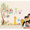 DaraBaby Vinil Decorativo Infantil Árbol Y Animales Selva Jirafa León