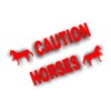 Caution Horses Trailer Decal Sticker Safety Kit - Saddlebred Gaited