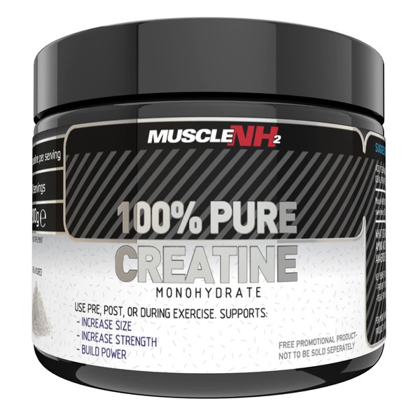 Muscle NH2 100% Pure Creatine Monohydrate Powder Supports Increase Size Strength and Physical Performance, Unflavoured, 200g, 40 Servings (Pack of 1)