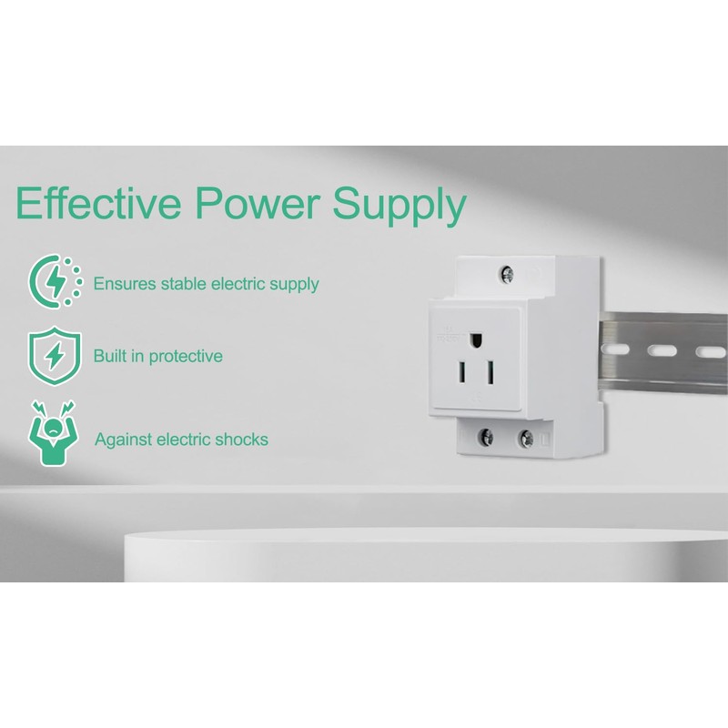 DIN Rail Socket, DIN Rail Mount Modular Power Socket Single