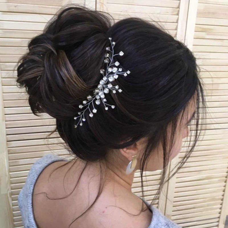 Unicra - Peine para novia con cristales brillantes para novia,