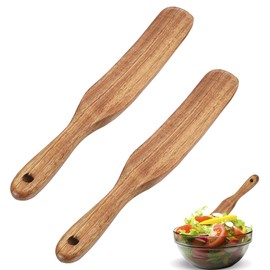Wooden Sourdough Spatulas, 2 Pieces, Sourdough Turtles Kitchen Tools, Wooden Turtle, Dough Stirrers with Hanging Holes, Sourdough Spatula