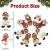 GRANDEAL Christmas Ornaments 8 Pcs Plush Christmas Tree Decorations Santa