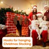 HiGift 36 Pack Light Hanger Hooks, White Stainless Steel Screw