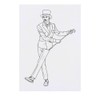 'Fancy Tap Dancer' Temporary Tattoo - Water Resistant, Skin-Safe, Non-Toxic