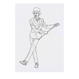 'Fancy Tap Dancer' Temporary Tattoo - Water Resistant, Skin-Safe, Non-Toxic Transfer (TO00074333)