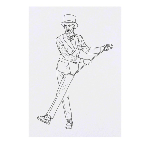'Fancy Tap Dancer' Temporary Tattoo - Water Resistant, Skin-Safe, Non-Toxic