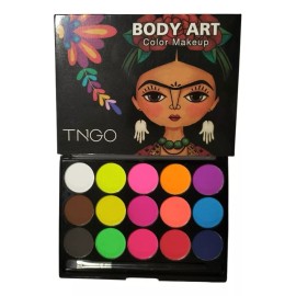 Tngo Body Art Tngo Neón + Clásico Maquillaje De Fantasía