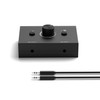 Dingsun 3.5mm Audio Switch, Stereo Audio Selector Box Passive Speaker