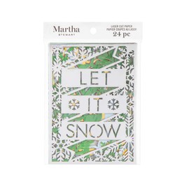Martha Stewart Laser Cut Christmas Icons Paper Shapes, Multicolor