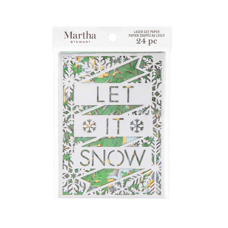 Martha Stewart Laser Cut Christmas Icons Paper Shapes, Multicolor
