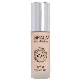 Impala - 24/7 Waterproof Foundation | Bone Colour Nº 01 | Long-Lasting Makeup with Sun Protection SPF15 | 30 ml