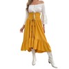 Women Renaissance Costume Medieval Victorian Fancy Dresses High Waisted Lace-up