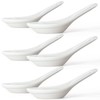 Wareland Asian Soup Spoons Set of 6, Ceramic Chinese Soup
