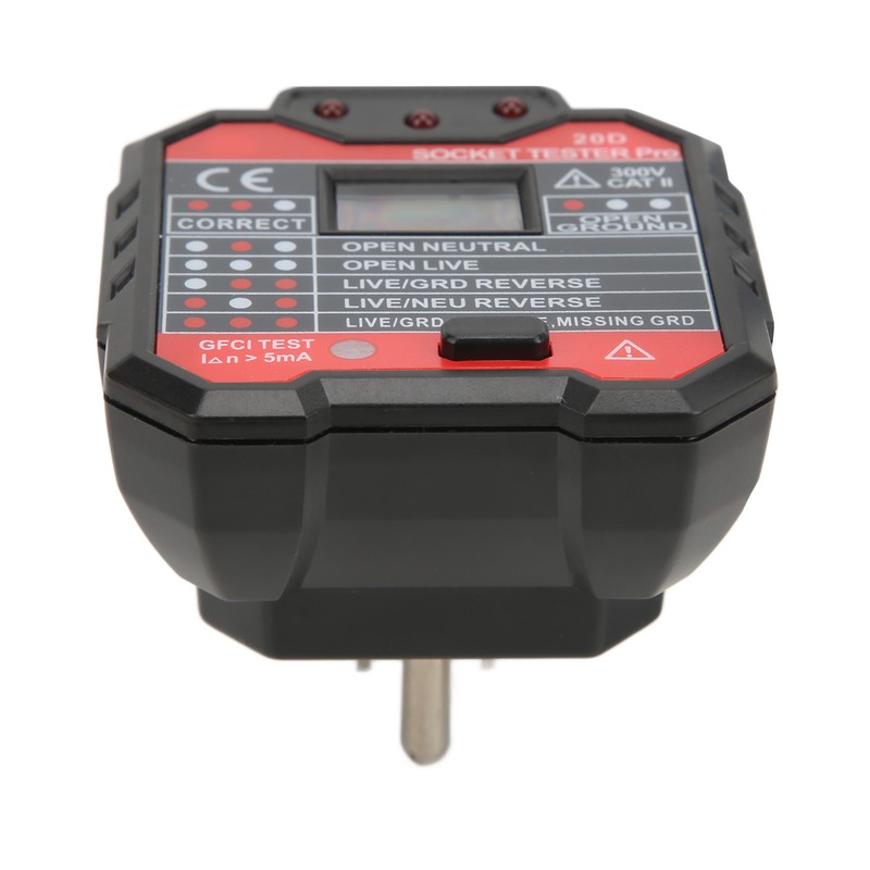 20D Leakage Socket Tester Socket Detector Electric Circuit Live Wire