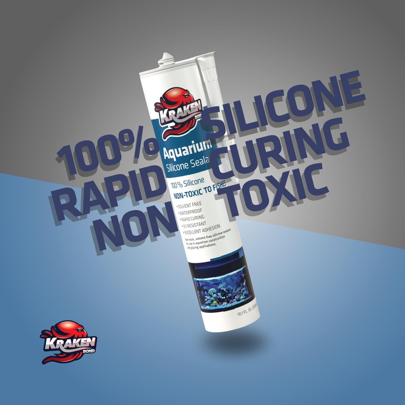 Kraken Bond Aquarium Silicone Sealant Clear - (12x10.1 fl. oz.)