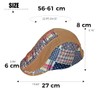 HIQIU Retro Patchwork Peaked Cap Men's Beret Cap, Flat Cap