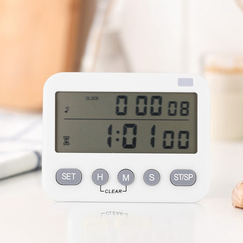 Household Kitchen Cooking Timer Mute Vibration Alarm Clock Reminder Timepiece