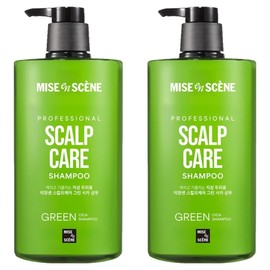 Mise-en-scène Scalp Care Green Cica Shampoo, 1L, 2 pcs / 미쟝센 스칼프 케어 그린 시카 샴푸, 1L, 2개
