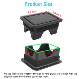 TTCR-II Compatible with Ram 1500 Stake Pocket Covers 2019-2024, for Ram 1500 Bed Rail Stake Pocket Plugs Big Horn/Classic/Laramine/Limited/Long Star/Rebel/SLT/Sport/Tradesman (2 Packs)