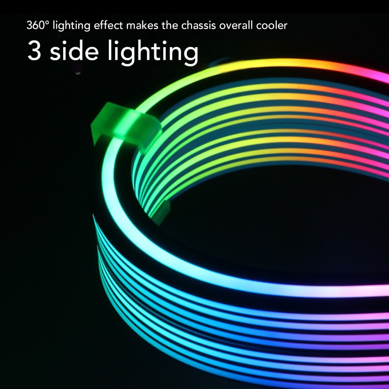 24 Pin RGB Power Extension Cable Kit ARGB 18AWG Silver