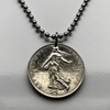 1960 France 1 Franc coin pendant jewelry La Semeuse the