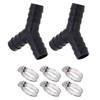 Hayaww 2 Sets Y Splitter Hose Clamps Y Hose Connector Drain Hose Y Piece Connectors Y Splitter for Pipes for Dishwasher and Washing Machines (A)