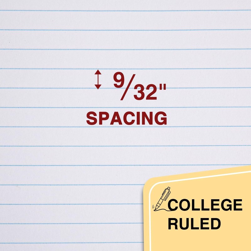 Oucaru Composition Notebook 6 Pack College Ruled, Brown Cover Notebooks