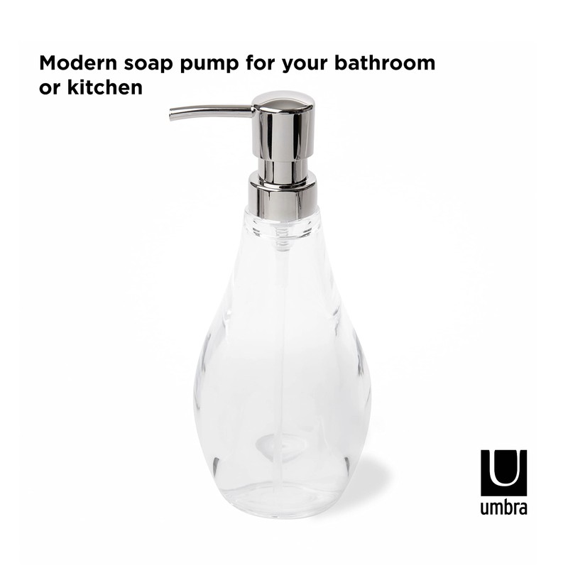 Umbra Droplet Soap Pump, Clear