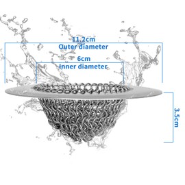 Gragloir Kitchen Sink Drain Strainer Metal Sink Strainer Hair Strainer for Shower, Bathtub, Kitchen, Sink Drain Strainer