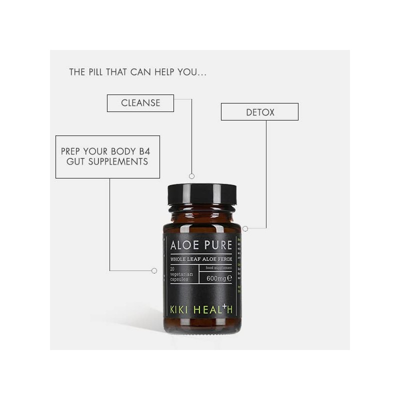 KIKI HEALTH Aloe Pure Capsules- | 20 Vegan Capsules |