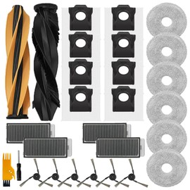 Frexusuent Accessories for Dreame X50 Ultra Robot Vacuum Cleaner, X50 Ultra Replacement Part, 1 Main Brush, 4 Filters, 6 Mop Pads, 8 Vacuum Dust Bags and 6 Side Brush