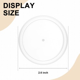 Tessco for you Yogurt Container Lids Clear Plastic Jar Lids Not Included Jar Replacement Compatible with Oui Yogurt lid Transparent(24 Pieces)