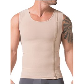 DIANE & GEORDI 2415 Men Torso Toner Body Shaper | Fajas Colombianas Beige XS