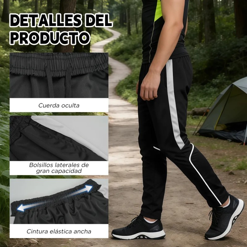 BIAOJUE - Pants Cómodo Deportivo Casual Jogger Gym Con Bolsas