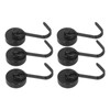 6Pcs Magnetic Hook 180° Rotation 0‑8kg Strong Neodymium Magnet for