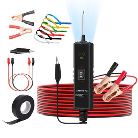 Power Circuit Probe Tester 12V-24V DC Test Light Car Fuse Tester Tool Short Circuit Located Auto Electrical Tester Kit Component Tester Polarity Identify with Overload Protection,P55