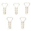 50pcs Heart Pen Clips Plated Metal Pen Holder Clips Small