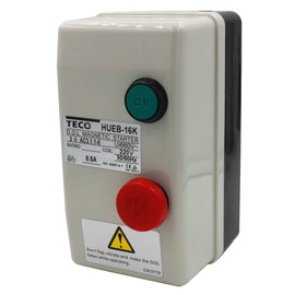 Baomain Magnetic Starter HUEB-16K AC 220V Coil 5.5-8.5A 3-Pole Push Button Control Motor